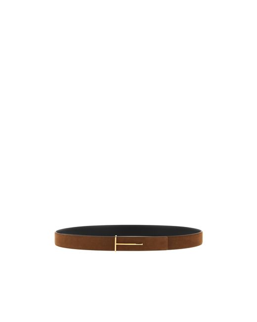 Tom Ford White Reversible Logo Belt for men