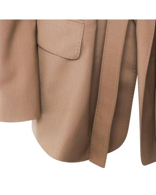 Max Mara Brown Talento Tied Long-Sleeved Jacket