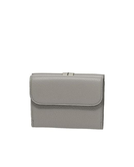 Chloé Gray Mini Alphabet Tri-Fold Wallet