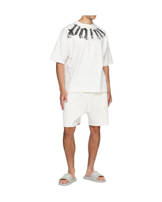 Palm Angels White Classic Logo Slippers for men