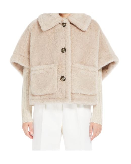 Max Mara Natural Newtzero Virgin Wool-Blend Cape