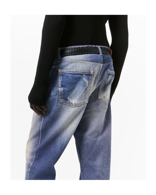 Our Legacy Blue Loose Bell-Leg Jeans for men