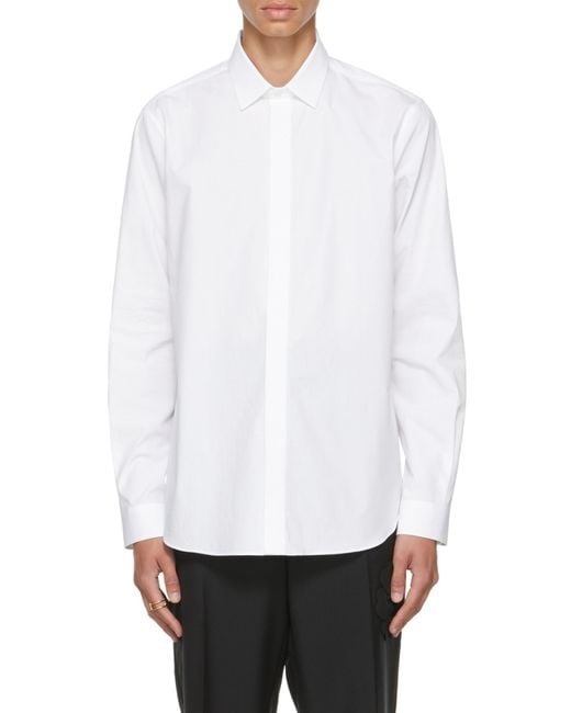 Valentino White Classic Tailored Shirt for men