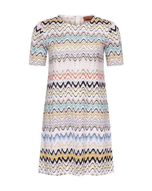 Missoni White Short-Sleeved Dress