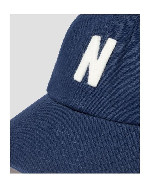 Norse Projects Blue Eight-Piece Baseball Cap for men
