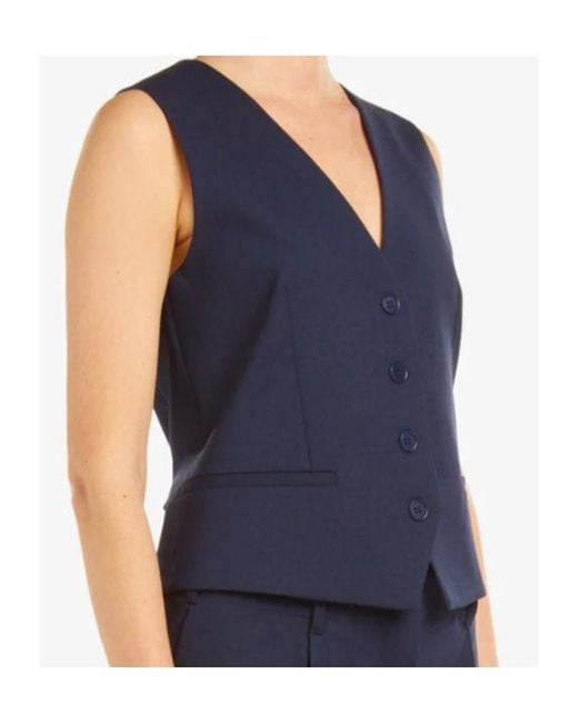 P.A.R.O.S.H. Blue V-Neck Vest