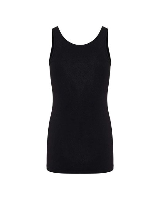 James Perse Black Long Jersey Tank Top