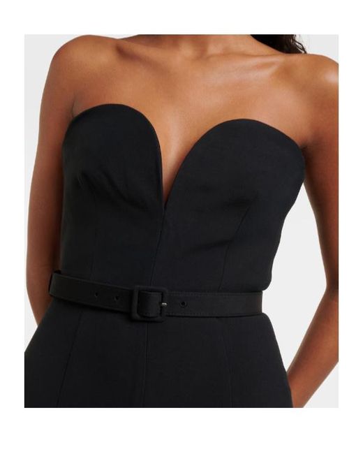 Roland Mouret Black Off-The-Shoulder Midi Dress