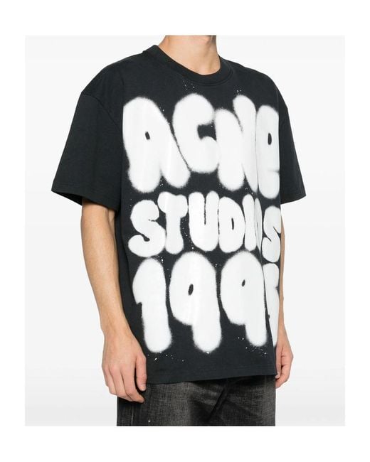 Acne Black Short-Sleeved T-Shirt for men