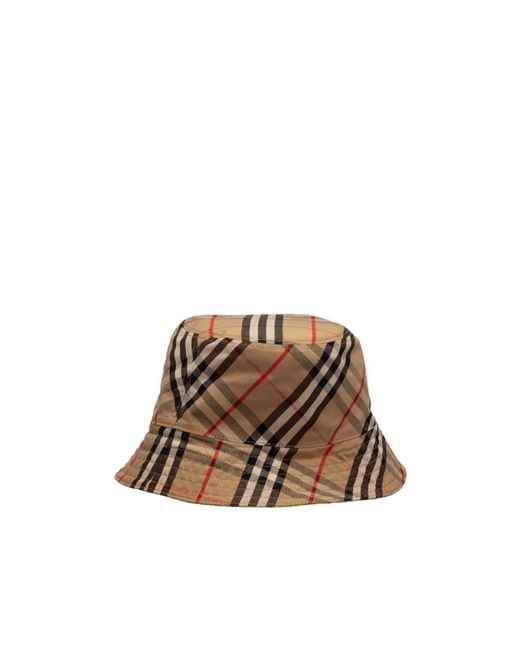 Burberry White Vintage-Check Reversible Bucket Hat for men