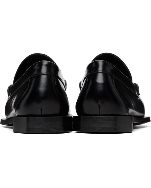 Casablanca Black Leather Loafers