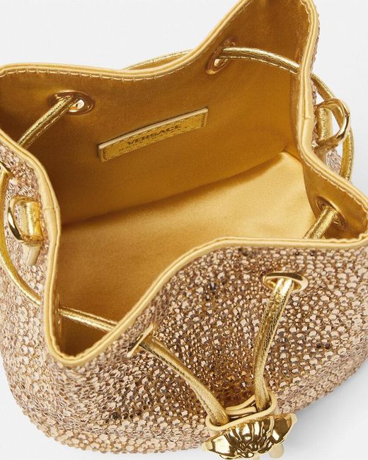 Versace Natural La Medusa Drawstring Mini Bag