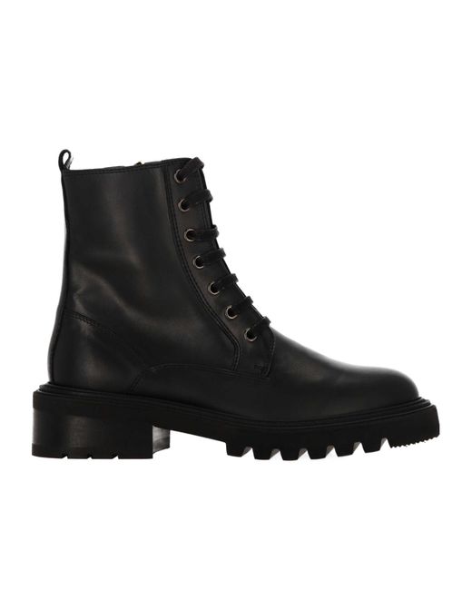 Via Roma 15 Black Lace-Up Boots