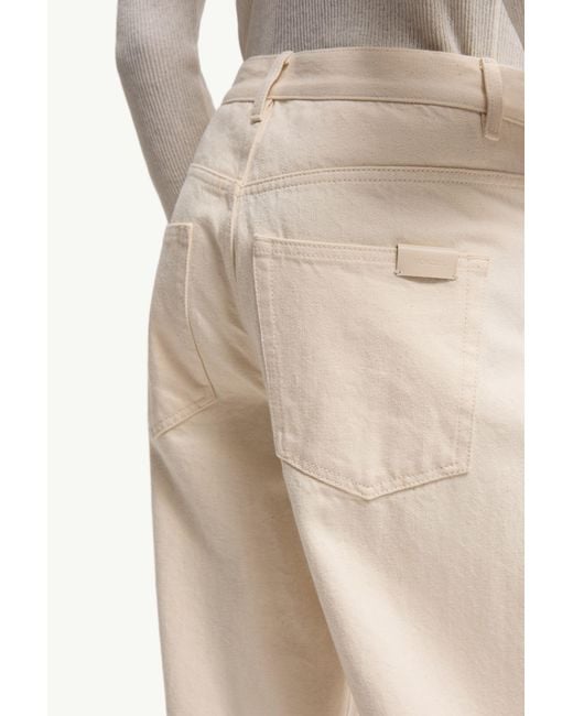 Moncler Natural Cropped Straight-Leg Jeans