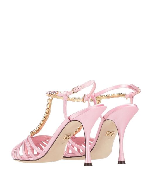 Dolce & Gabbana Pink Solid Color Sandals
