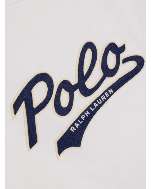 Polo Ralph Lauren White Logo Patch Crewneck T-Shirt for men