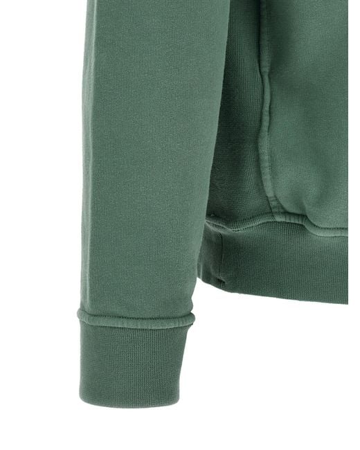 Stone Island Green 'Badge Hoodie for men