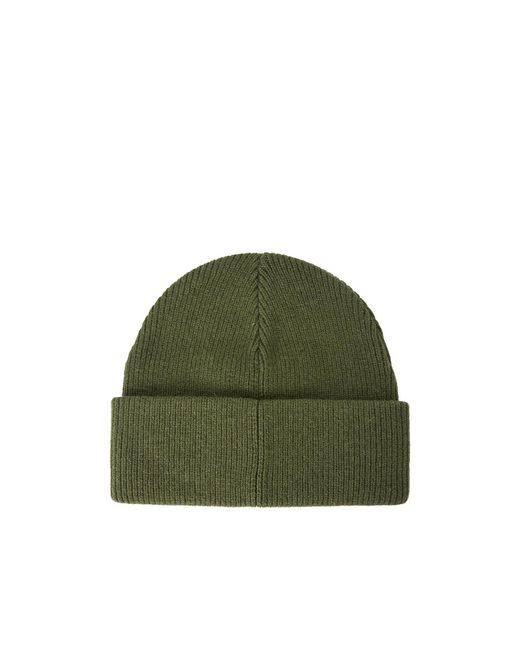 COACH Green Signature Embossed Knit Beanie for men