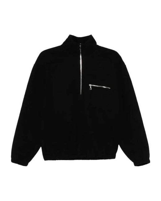 Rier Black Fleece Sweatshirt for men