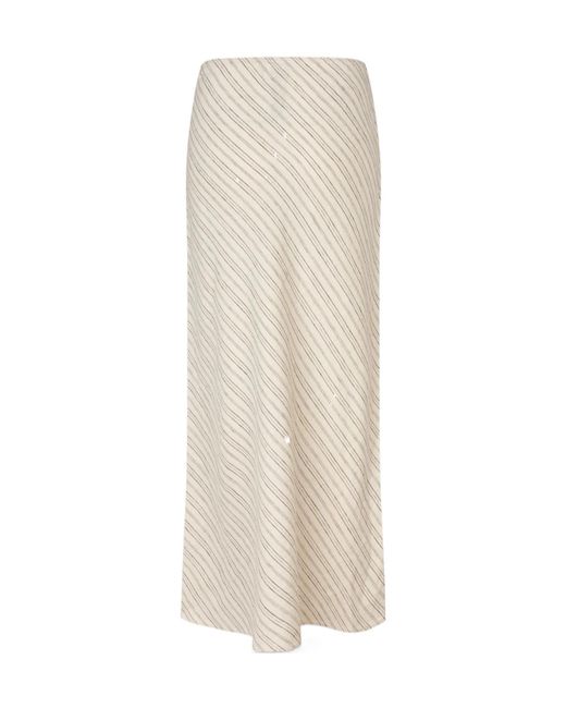Samsøe & Samsøe White Saagneta Striped Maxi Skirt