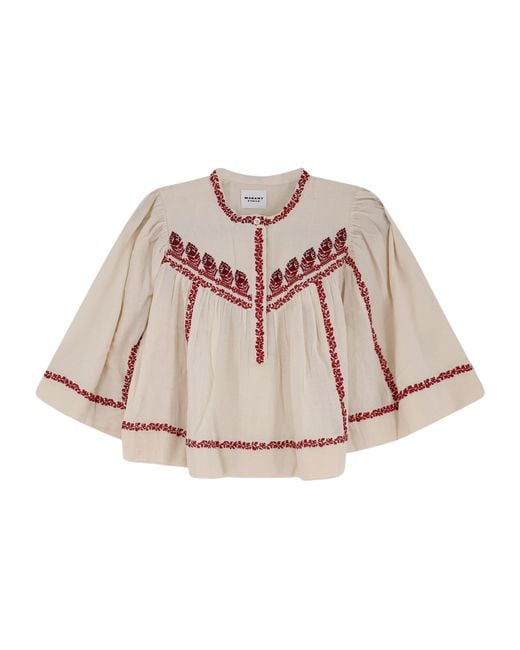 Isabel Marant Pink Embroidered Top