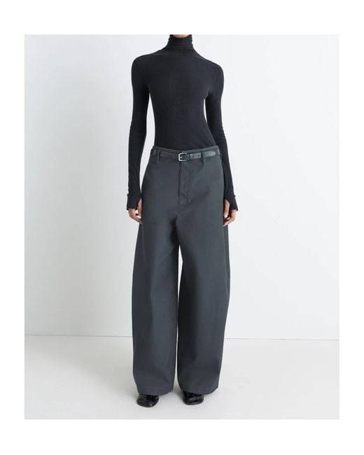 Lemaire Black Long Sleeve Turtleneck Ribbed Top