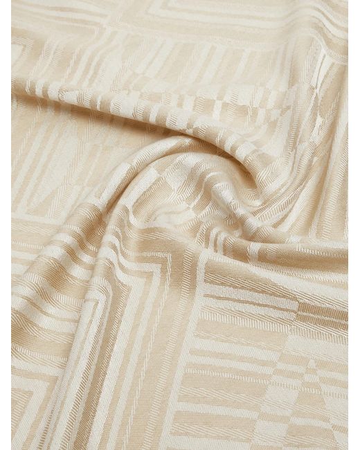 Max Mara Natural Mxamarmo Patterned Scarf