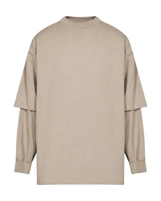 Rick Owens Natural Long-Sleeve T-Shirt for men