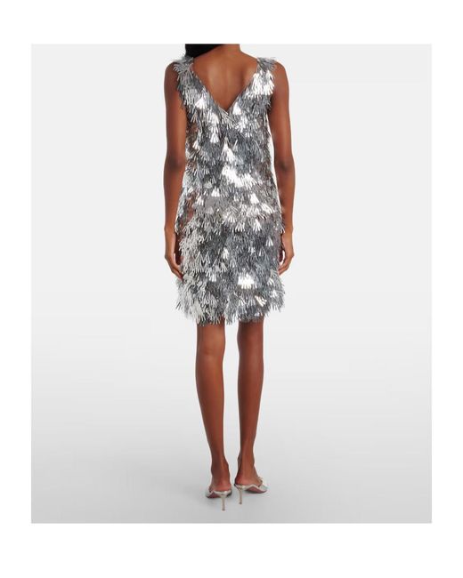Rabanne Gray Embellished Minidress
