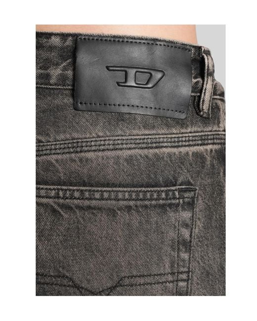 DIESEL Gray D-Twisty-Fsj Logo Patch Jeans
