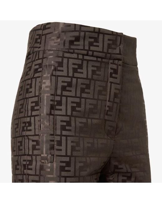 Fendi Brown Ff Jacquard High-Waist Ski Trousers