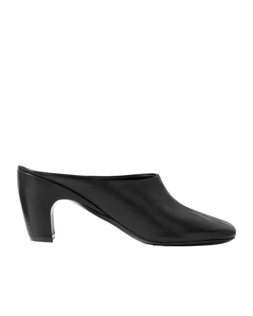 Dries Van Noten Black Heeled Slip-On Mules