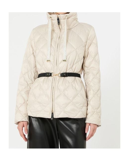 Max Mara Natural The Cube Mtcsoftb High Neck Belted Jacket
