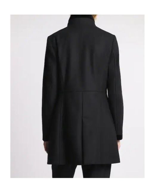 Fay Black Virginia Toggle Wool Coat