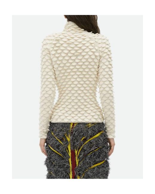 Bottega Veneta Natural Fish Scale Sweater