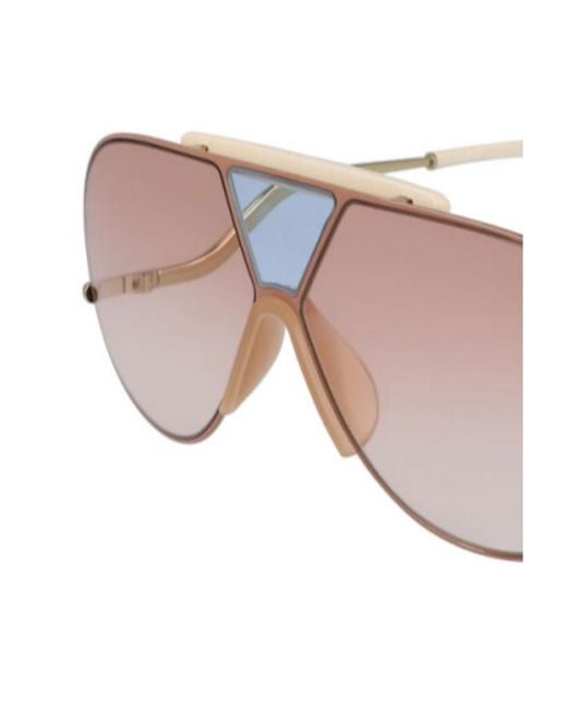 Chloé White Round Sunglasses