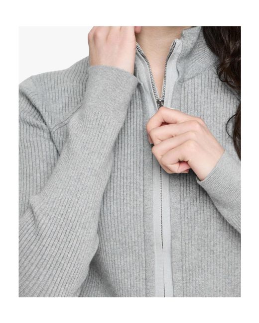 J.W. Anderson Gray Jw Anderson Fitted Zip-Up Cardigan