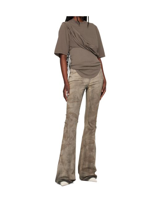 Rick Owens Gray Short-Sleeved T-Shirt