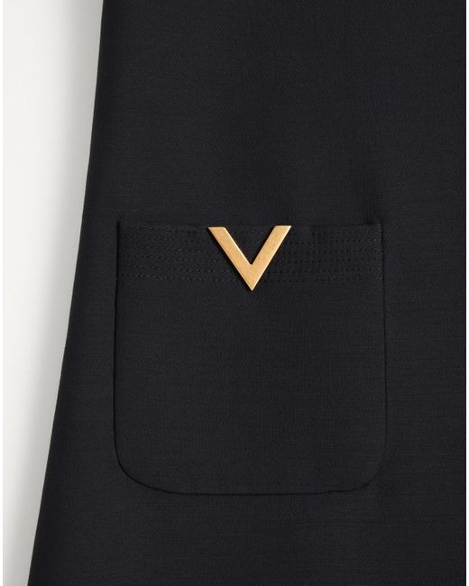 Valentino Black Crepe Couture Short Dress