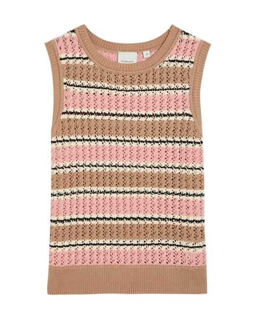 Varley Multicolor Cotton Striped Vest