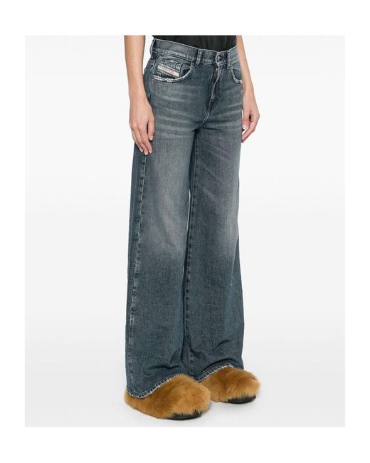 DIESEL Blue 1978 D-Akemi Logo Patch Jeans