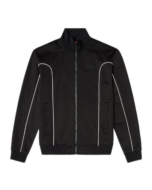 DIESEL Black Locking Do Track Sweatshirt for men