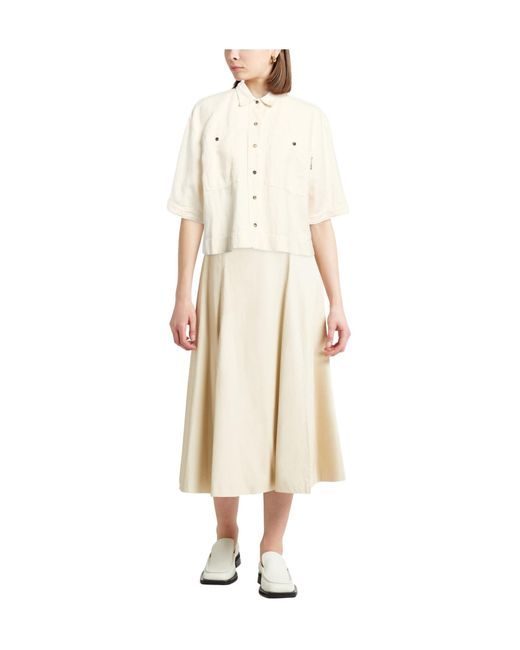 Brunello Cucinelli Natural Minimalist Shortsleeve Shirt