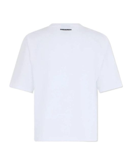 DSquared² White Iconique Loose Fit T-Shirt for men