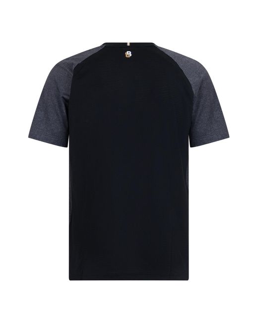 Boss Black Panelled Raglan-Sleeved T-Shirt for men