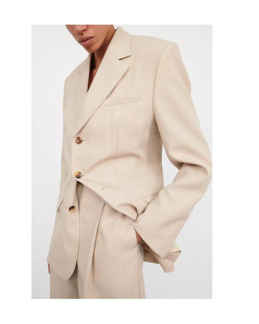 Wardrobe NYC Natural Wool Blazer