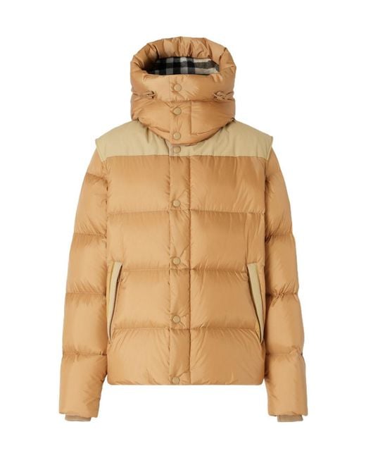 Burberry Natural Quilted Puffer Jacket for men