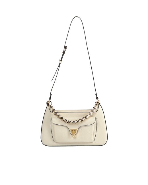 Coccinelle White Beat Generation Medium Leather Bag<Br