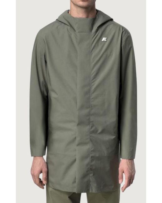 K-Way Green Tommy Hooded Coat for men