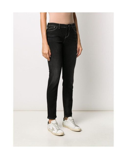 Emporio Armani Black Elastic Low-Rise Jeans